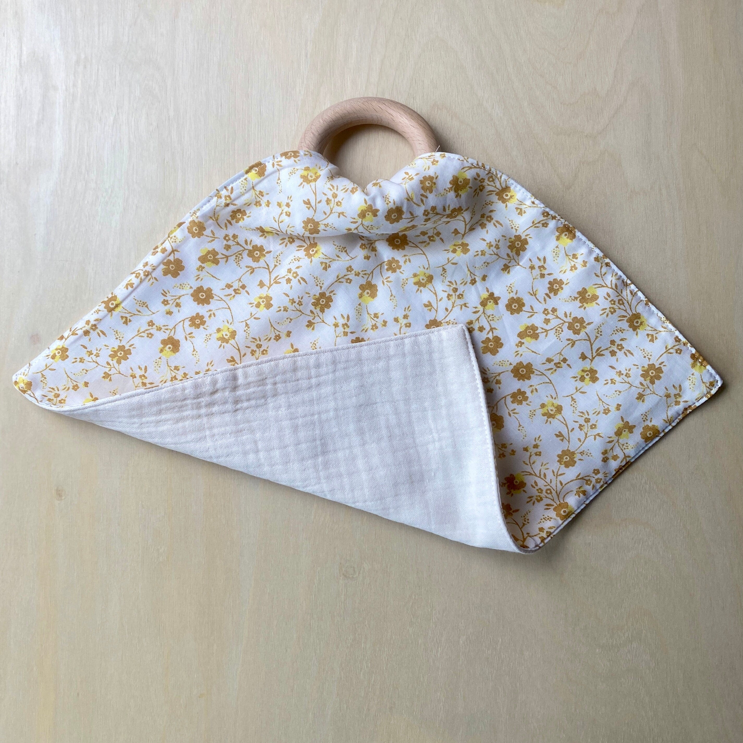 Baby Muslin Teether, Cotton Cuddle Cloth,