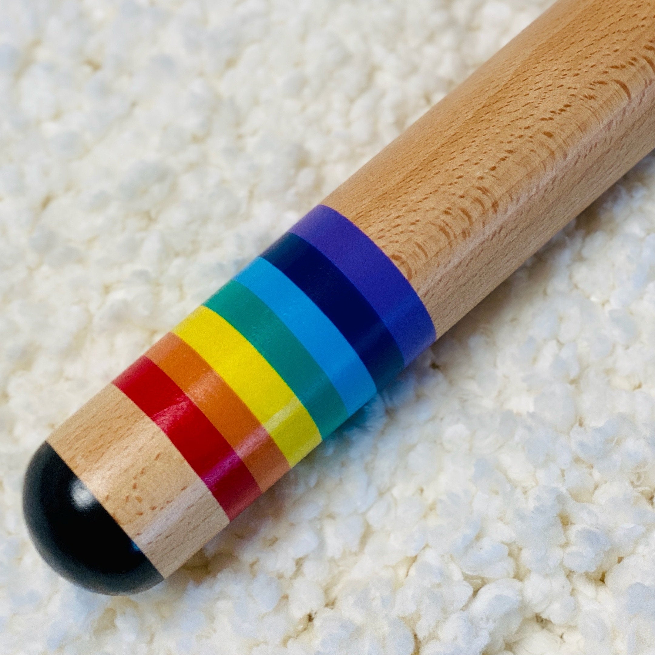 Rainbow Wooden Rainmaker, Wooden Shaker