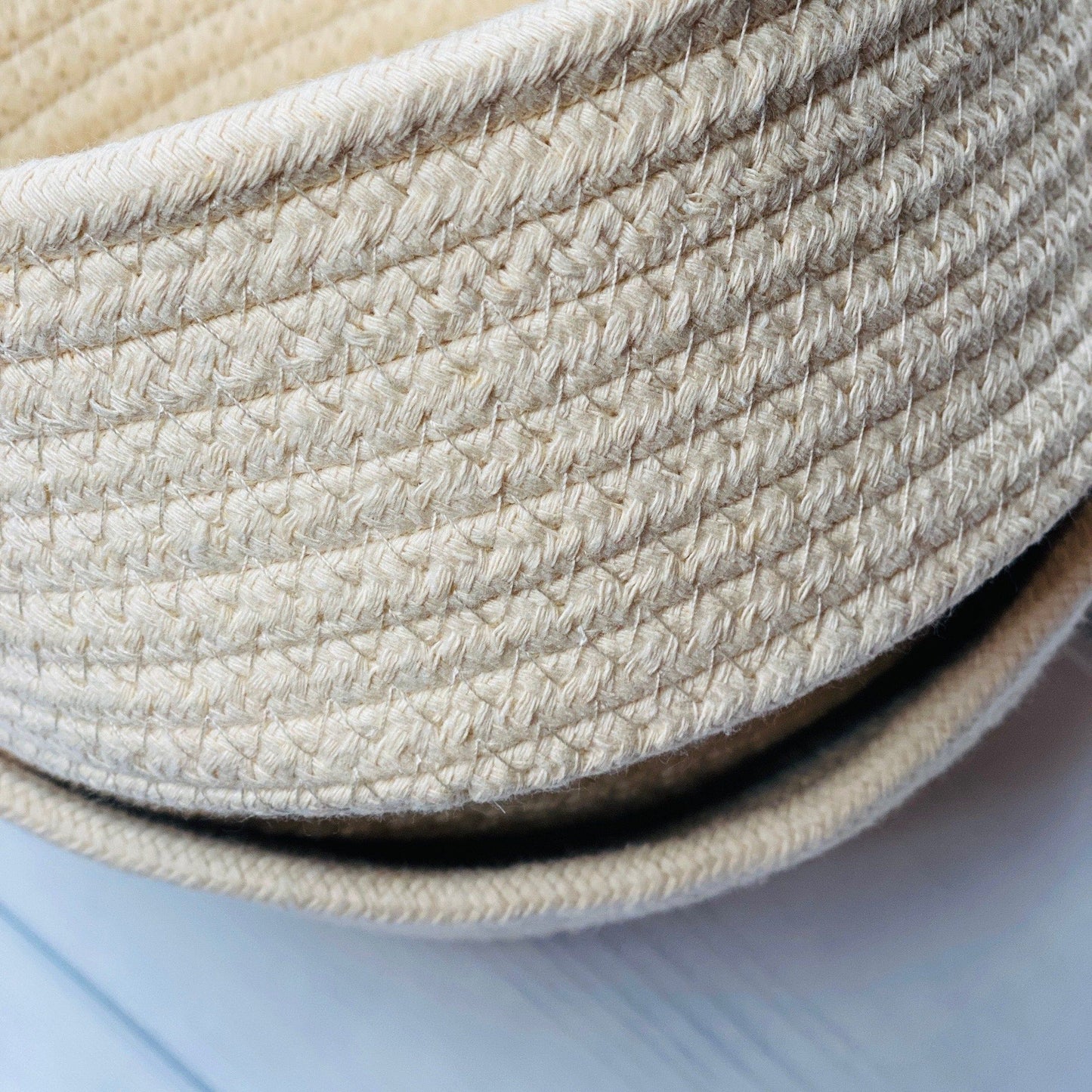 Set of 3 Cotton Rope Baskets, Toy Storage / Montessori Shelf Baskets