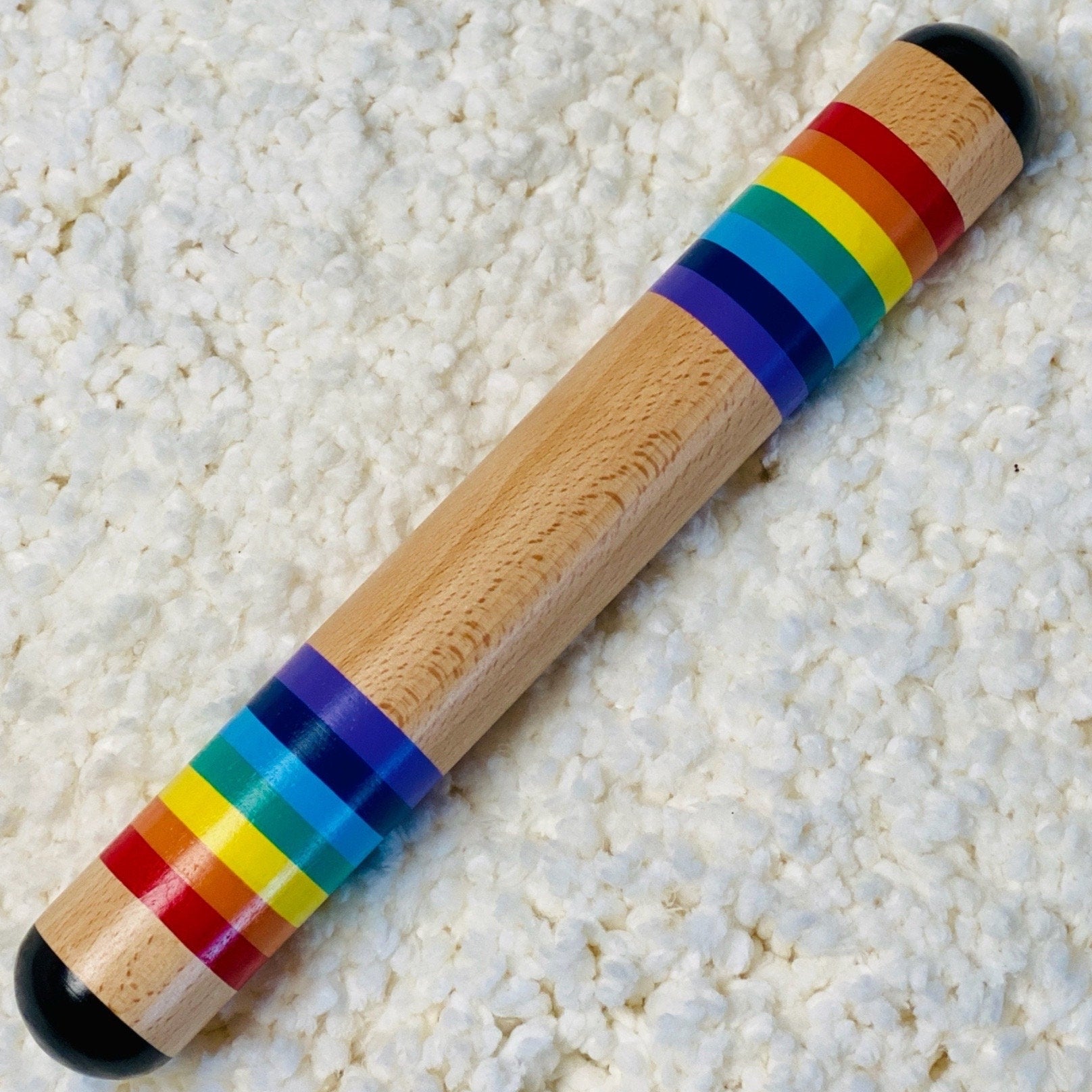 Rainbow Wooden Rainmaker, Wooden Shaker