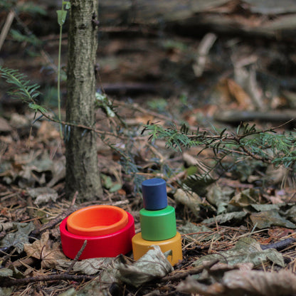 Baby Stacking Bowls, Wooden Stacking / Nesting Cups,