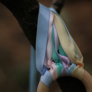 Rainbow Sensory Ribbon Ring, Hand Kite