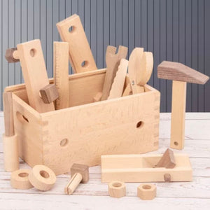 Wooden Play Tool Box Set