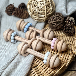 Wooden Chunky Baby Rattle