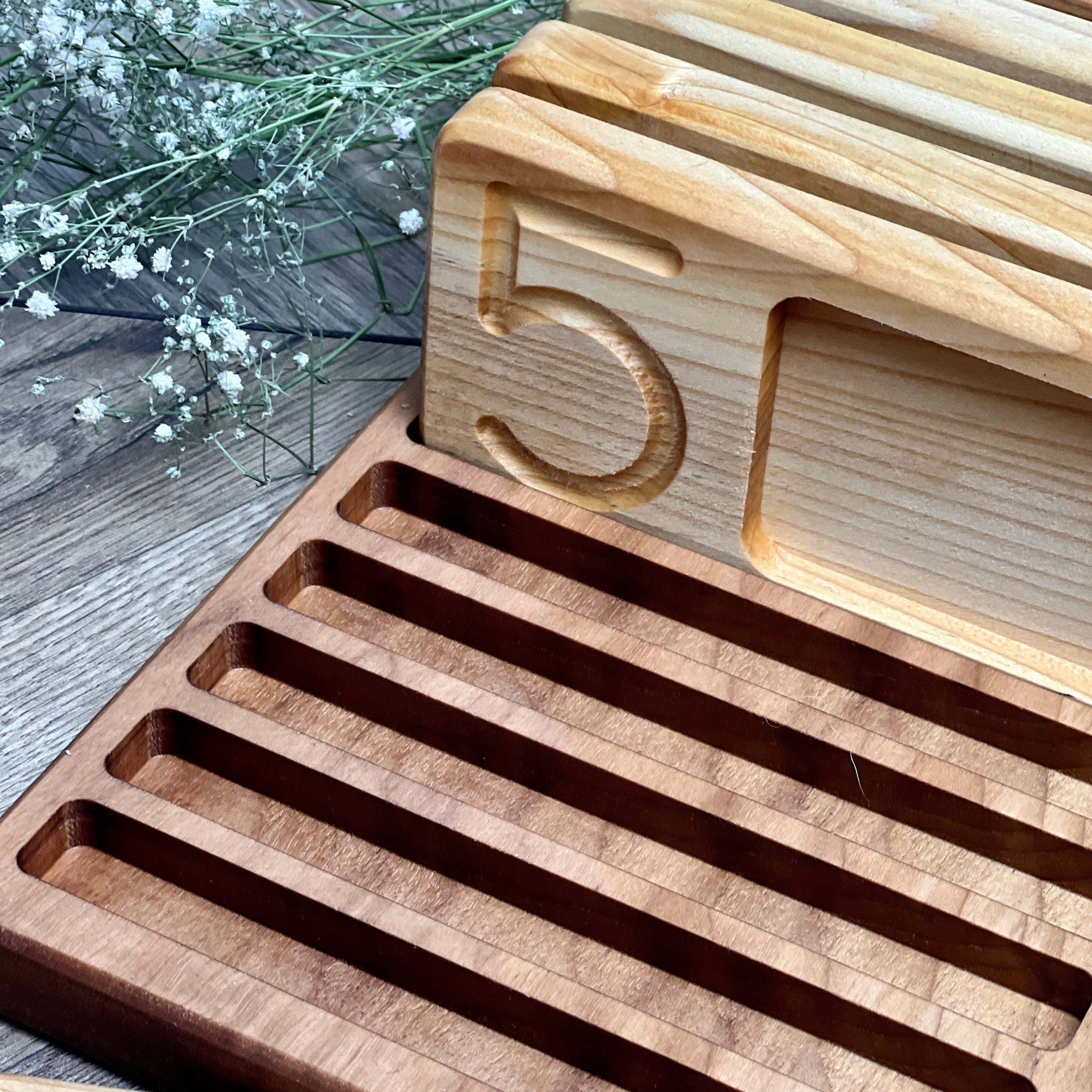 Number Wooden Counting Boards, Maths Number Trays