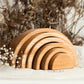 Natural Wooden 6 Piece Rainbow Stacker Arch, Nursery & Playroom Decor