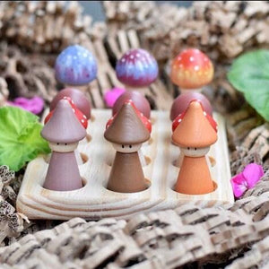 Gnomes and Mushrooms Wooden Sorter Toy Set