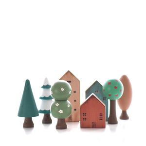 Wooden Play Woodland Trees Set,
