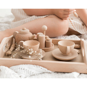 Wooden Play Tea Party / Cooking Set