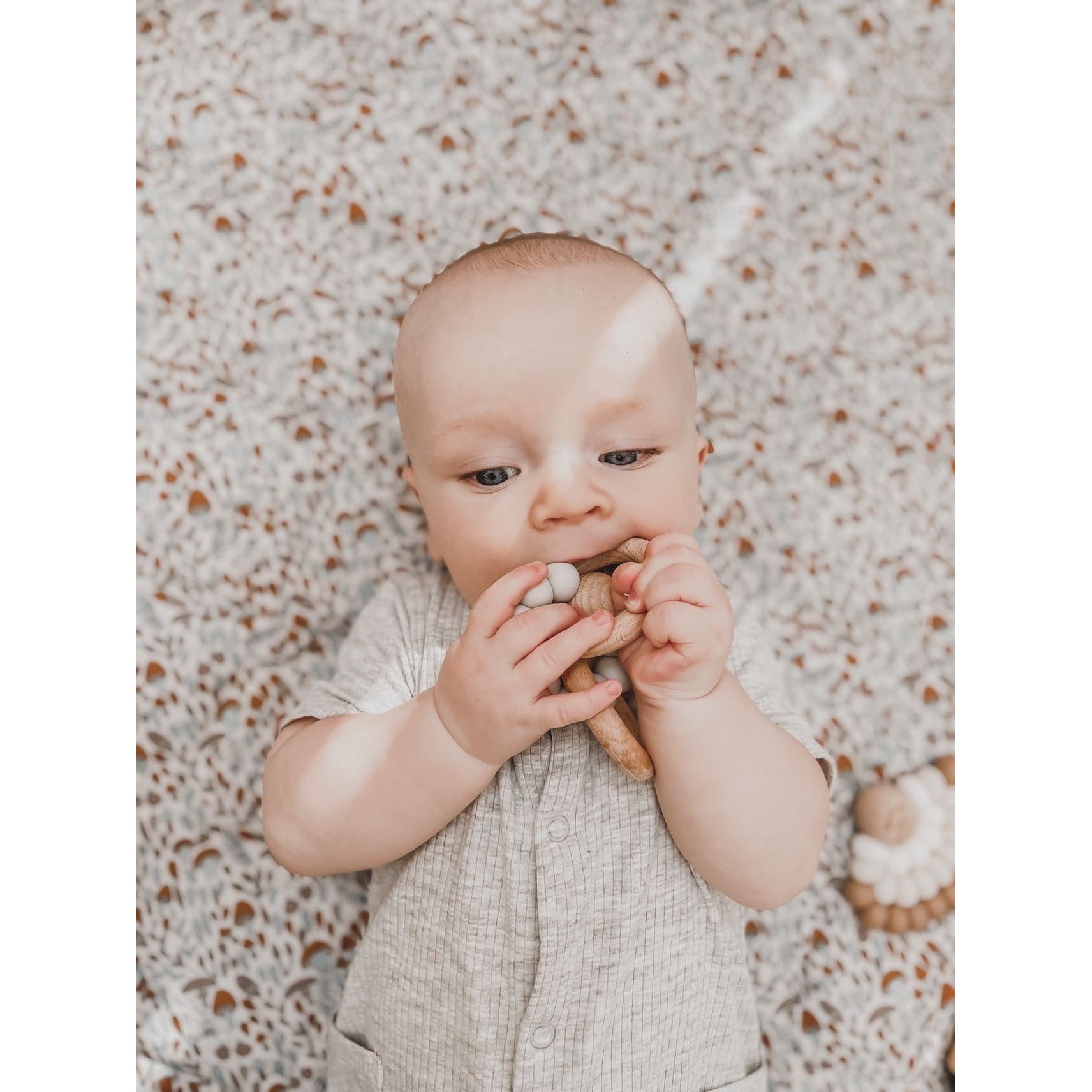 Wooden Baby Rattle Teether